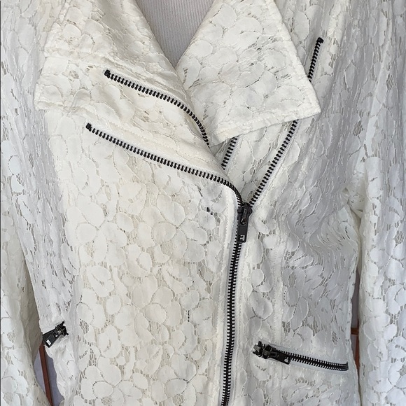 Piperlime Cotton Lace Moto Jacket - Picture 2 of 6